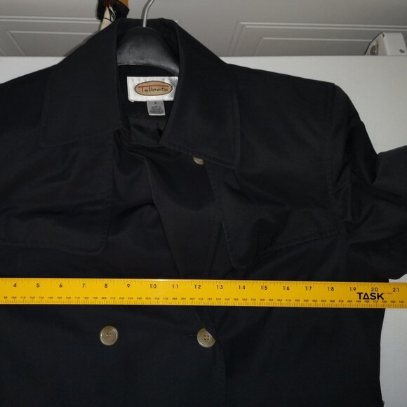 Talbots Ladies Black Fully Lined Button Closure Trench Coat - Picture 10 of 10